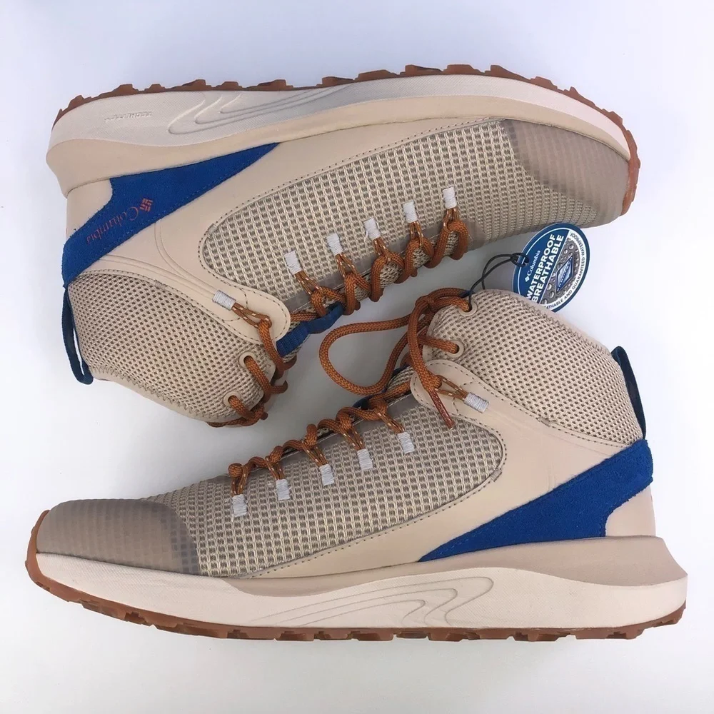 Columbia Men Trailstorm Mid Waterproof Top Hiking Sneakers Fossil Boots